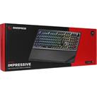 Rampage KB-R101 IMPRESSIVE Gri-Siyah USB RGB Aydınlatmalı İnce Tasarım Red Switch Oyuncu Klavyesi_1