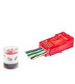 NODAR ND2403 CAT6 EZ RJ45 Konnektör 100 Adet Plastik Kutu - Kırmızı
