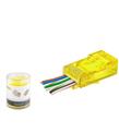 NODAR ND2400 CAT6 EZ RJ45 Konnektör 100 Adet Plastik Kutu - Sarı