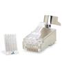 NODAR ND2425 CAT7 EZ RJ45 Metal B Kalite Konnektör 100 Adet Plastik Kutu - Silverı