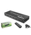 HADRON HDX1388 HDMI Switch + Splitter Matrix 4K 60 Hz 2 In 4 Out - Siyah
