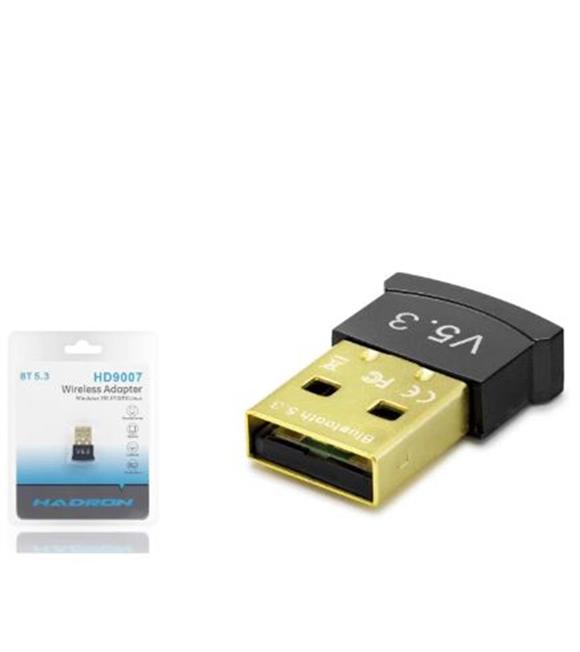 HADRON HD9007 USB Bluetooth Adaptör 5.3 Siyah