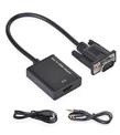 Vcom CG597 Vga Erkek To Hdmi Dişi+AUX Siyah Dönüştürücü