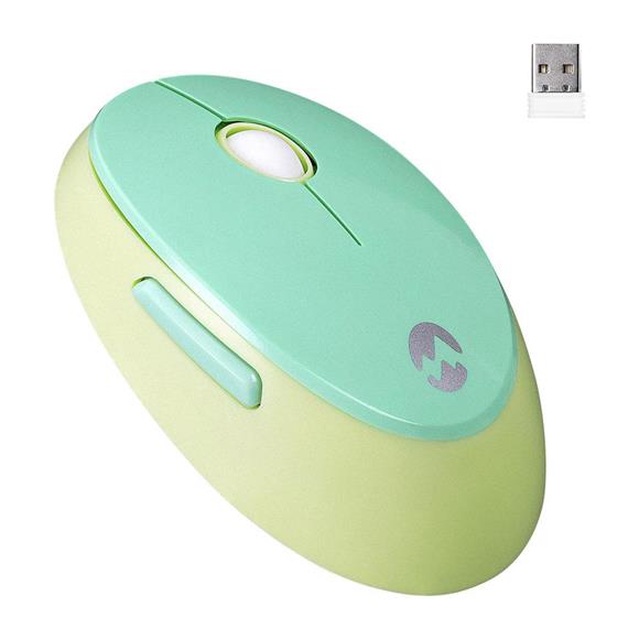 Everest ROUND KM-6282 Renkli Tuşlu Yeşil Kablosuz Q Multimedia Klavye + Mouse Set