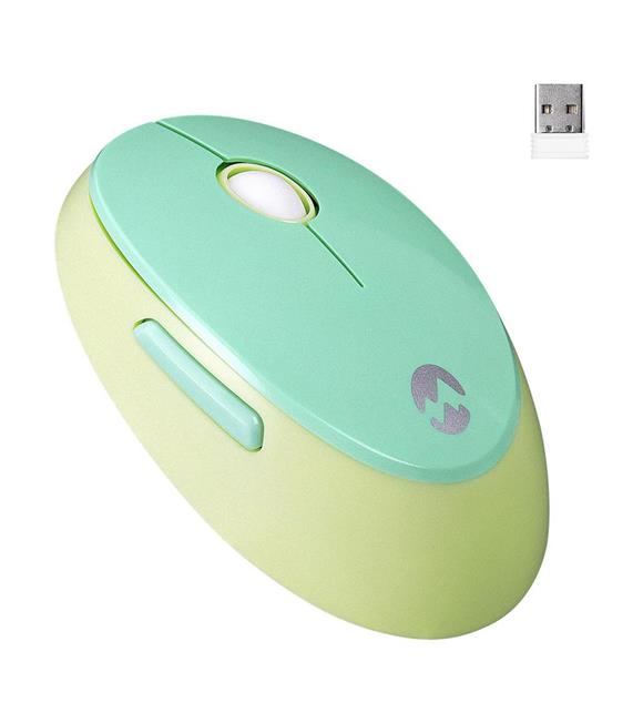 Everest ROUND KM-6282 Renkli Tuşlu Yeşil Kablosuz Q Multimedia Klavye + Mouse Set