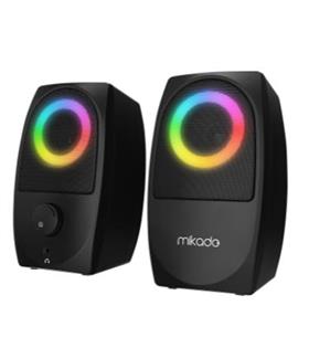 Mikado MD-90R 2.0 5W - 2 Siyah Bluetooth RGB 2.0 Gaming Speaker