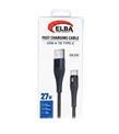 Elba ELB-2701 27w Usb-a To Type-c 1mt Siyah Örgülü Şarj Kablosu 480Mps Hızlı Şarj Cep Telefonu Aksesuarları
