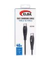 Elba ELB-2702 45w Type-c To Type-c 1mt Siyah Silikon Şarj Kablosu 480Mps  Hızlı Şarj_1)