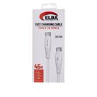 Elba ELB-2703 45w Type-c To Type-c 1mt Beyaz Silikon Şarj Kablosu 480Mps  Hızlı Şarj_1