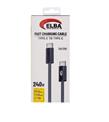 Elba ELB-2704 240w Type-c To Type-c 1mt Örgülü Desenli  Şarj Kablosu 480Mps  Hızlı Şarj_1)