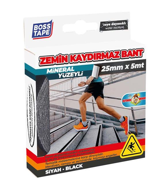 Boss Tape İç Ve Dış Mekan Kaydırmaz Bant Siyah Bt-10002