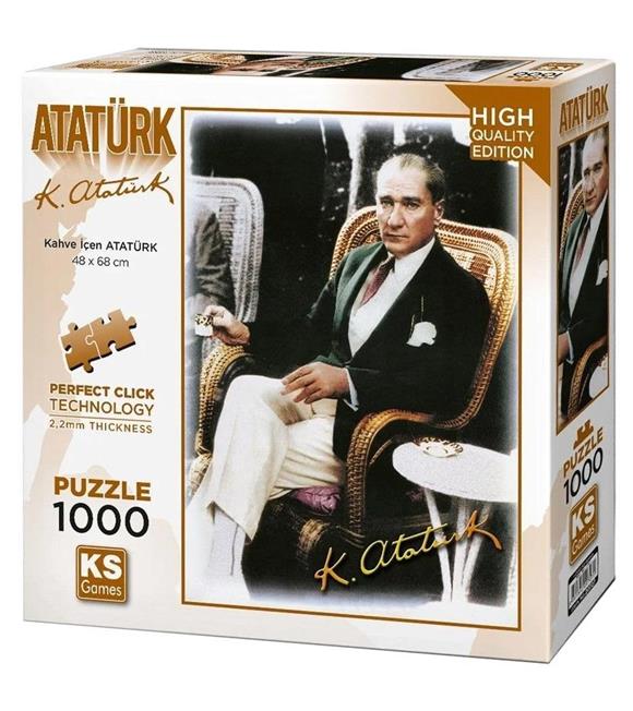 Ks Games Puzzle 500 Parça Yetişkin Kahve İçen Atatürk(11205) Yetişkin Puzzle