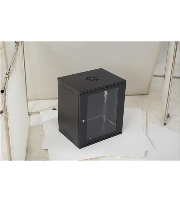 Racksan SE-6412S 12U Duvar Tipi Kabinet (600-530-400) Raf+Fan+Priz Kategori Dışı