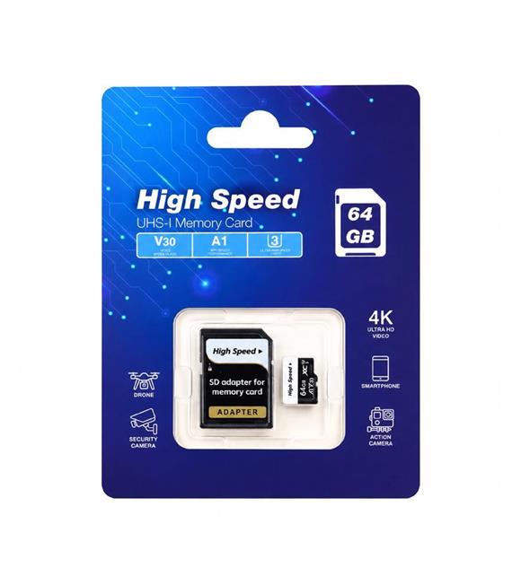 ELBA High Speed 64GB A1 V30 U3 Micro Hafıza Kartı Class10