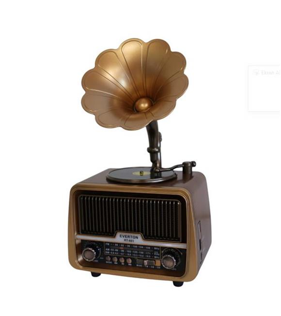 Everton Rt-601 Gramafonlu Bluetooth Fm-Usb-Tf-Aux  Şarjlı Nostaljik Radyo