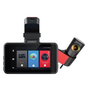 Everest CAR15 3.0"IPS Ekran 1080P+720P 120° Açı G-Sensor+Wifi 64GB TF Kartlı Araç Ön Ve Arka Kamera