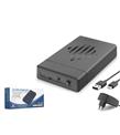 HADRON HDX1795 3.5 İnç SATA HDD Harici Disk Kutusu USB 3.0 Type-C - Siyah Harici Disk Kutuları