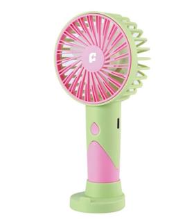 Feny FN-F20 Yeşil-Pembe Kademeli Ultra Sessiz Şarjlı Taşınabilir 500Mah Mini El Fanı