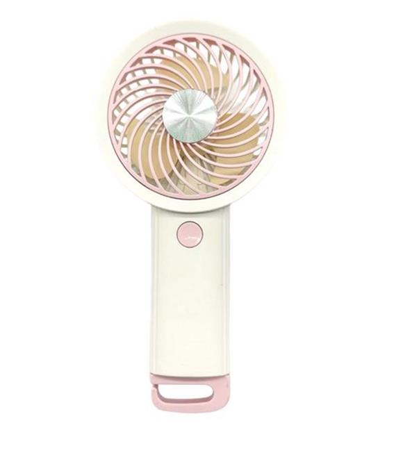 Feny FN-F35 Beyaz-Pembe Kademeli Kancalı Ultra Sessiz Taşınabilir Şarjlı 500Mah Mini El Fanı