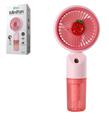 Feny FN-F50 Pembe Kademeli Ultra Sessiz Buharlı Şarjlı 800Mah Mini El Fanı