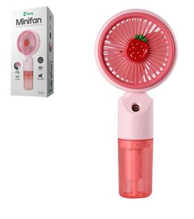 Feny FN-F50 Pembe Kademeli Ultra Sessiz Buharlı Şarjlı 800Mah Mini El Fanı