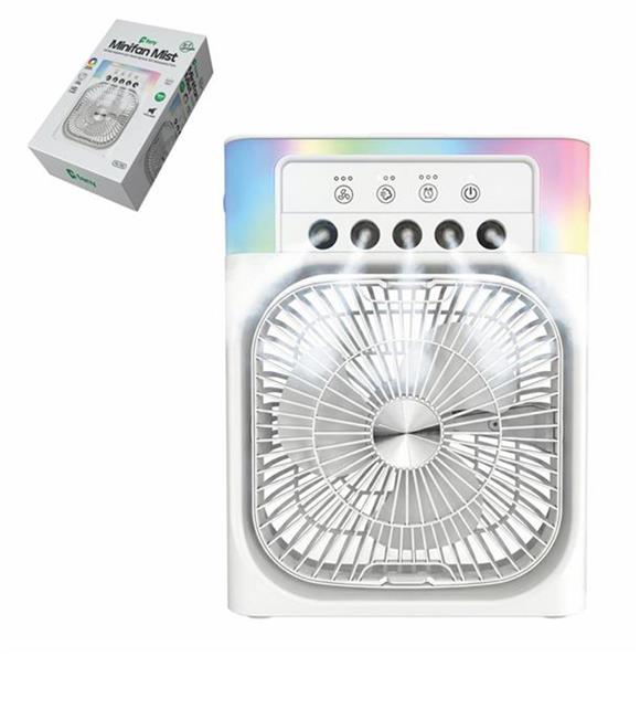 Feny FN-F65 Beyaz RGB Aydınlatma Ultra Sessiz Buharlı 3 Kademeli 1800Mah Şarjlı Masa Fanı