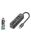 iETOP HDX7060 Type-C 3.2 Gen1 Combo Hub Kart Okuyucu 5 Port 5 Gbps Siyah