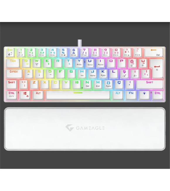 Gameagle GE2021 Helıos RGB Kablolu Tr Layout Mekanik Beyaz Oyuncu Klavyesi