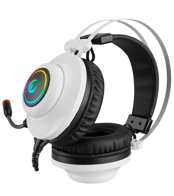 Rampage RM-K1 PULSAR Beyaz Usb 7.1 Surround+Titreşim RGB Gaming Oyuncu Mikrofonlu Kulaklık Kulaküstü Kulaklık