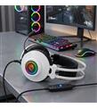 Rampage RM-K1 PULSAR Beyaz Usb 7.1 Surround+Titreşim RGB Gaming Oyuncu Mikrofonlu Kulaklık Kulaküstü Kulaklık