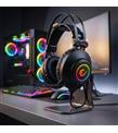 Rampage RM-K1 PULSAR Siyah Usb 7.1 Surround+Titreşim RGB Gaming Oyuncu Mikrofonlu Kulaklık Kulaküstü Kulaklık