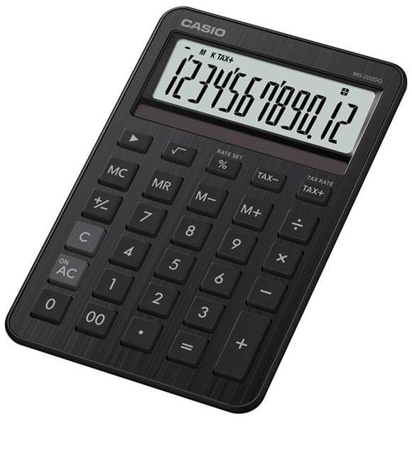 Casio MS-200DQ-BK 12 Hane Beyaz Masa Üstü Hesap Makinesi