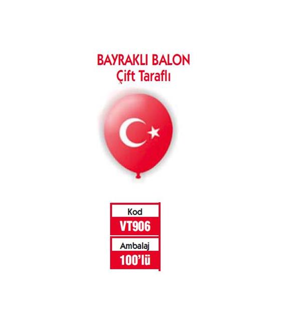 Vatan Balon Ayyıldız Baskılı 100 LÜ VT906