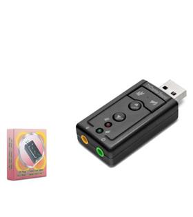 HADRON HDX5255 USB Harici Ses Kartı 7.1 Tuş Kontrollü Siyah