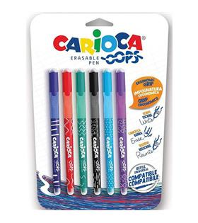 Carioca Oops Silinebilir Tükenmez 6 Lı Blisterli Tükenmez Kalemler