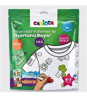 Carioca Boyanabilir Tişört-Keçeli Kalem 6-7 Yaş Ln-80008 Boya Önlükleri