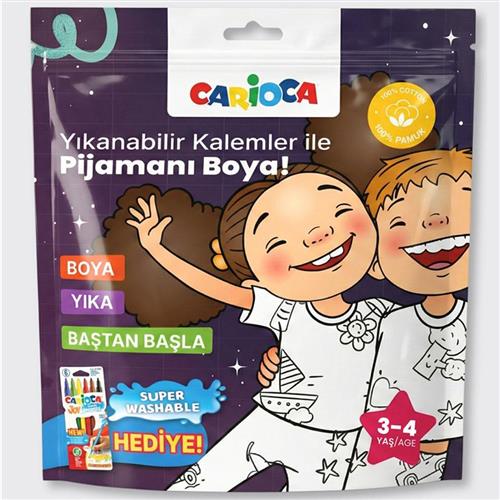 Carioca Boyanabilir Pijama-Keçeli Kalem 3-4 Yaş Ln-80010 Okula Dönüş Kampanyası Boya Gereçleri