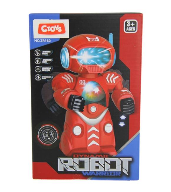 Ctoy Oyuncak Işıklı Sesli Dans Edebilen Ve 360 Derece Dönen Robot CTOY-ZR160 Erkek Oyuncak