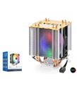 NODAR ND2604 CPU Kule Tipi İşlemci Soğutucu Çift Fanlı 90 mm RGB Siyah Soğutucu ve Overclock