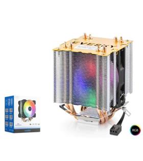 NODAR ND2604 CPU Kule Tipi İşlemci Soğutucu Çift Fanlı 90 mm RGB Siyah Soğutucu Ve Overclock