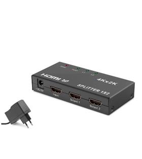 HADRON HDX1295 HDMI Splitter 4K 3D 1 In 2 Out - Siyah Hdmı Switch Ve Çoklayıcı