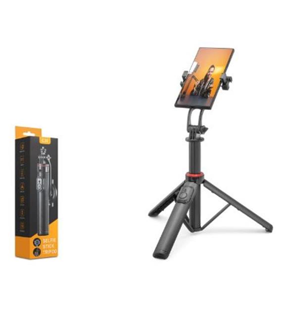 NODAR ND1047 Telefon Tripodu ve Selfie Çubuğu Seti Manyetik Bluetooth Kumandalı 130 cm - Siyah Foto,Video Aksesuarlar
