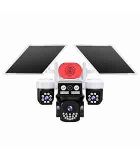 Joysee S3 9Mp AOR 4G 3.6mm+2x2.8mm 2 Solar Üç Kamera 19IR+18Led PTZ Kamera Güvenlik Kameraları