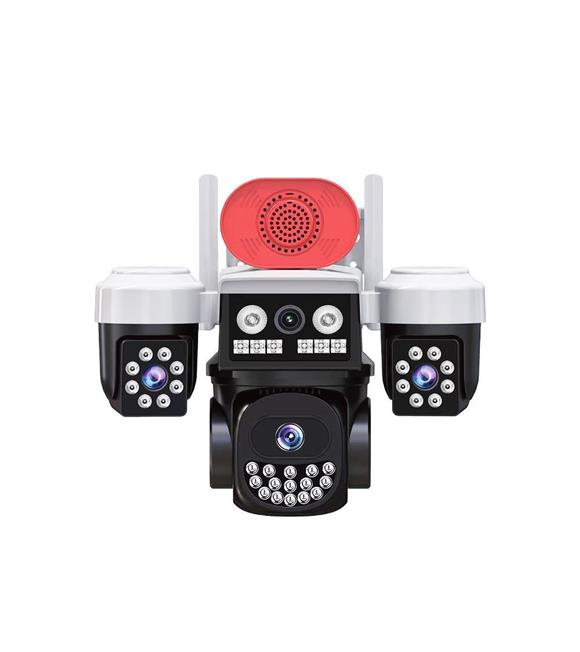 Joysee W3 9Mp 3.6mm 2x2.8mm Üç Kamera 19IR+18Led Wifi PTZ Kamera Güvenlik Kameraları