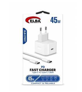 Elba ELB-2705t 45W Beyaz Type- C To Type-C İos Set Cep Telefonu Aksesuarları