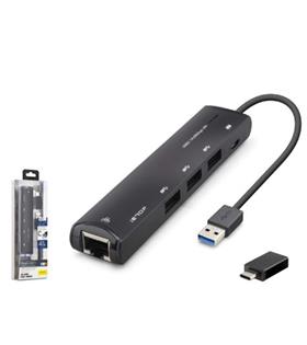 İetop iETOP HDX7897 USB Type-C 3.2 Gen1 Combo Hub Gigabit LAN 4 Port 5 Gbps Siyah Çevirici Ve Konnektörler