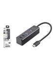 İetop iETOP TU1009 Type-C 3.2 Gen2 Hub 4 Port 10 Gbps Siyah Çevirici ve Konnektörler
