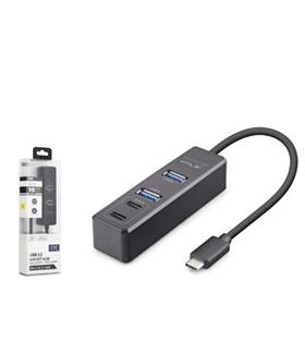 İetop iETOP TU1009 Type-C 3.2 Gen2 Hub 4 Port 10 Gbps Siyah Çevirici Ve Konnektörler
