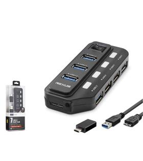 İetop iETOP U332 USB Type-C 3.2 Gen1 Anahtarlı Hub 7 Port 5 Gbps Siyah Usb Aksesuarları