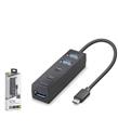 İetop iETOP TU0529 Type-C 3.2 Gen1 Hub 4 Port 5 Gbps 80 cm Siyah Çevirici ve Konnektörler